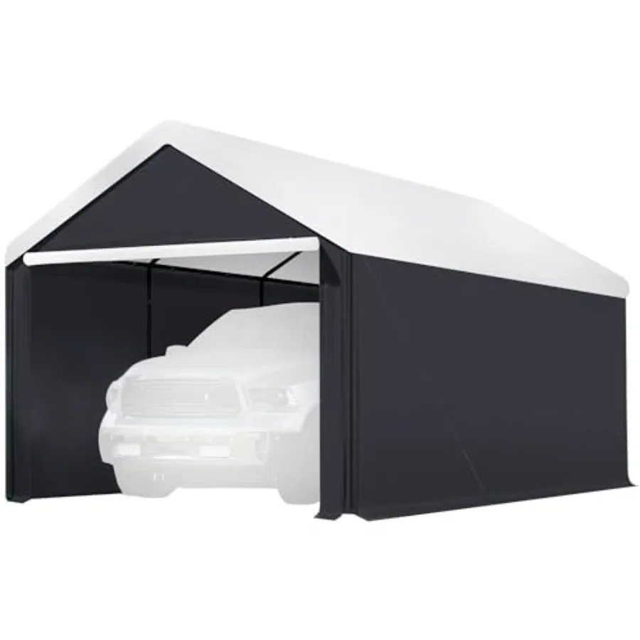 

Canopy Sidewalls Only for Carport Car Garage Tent Shed 10 x 20 Ft Black Ideal for Outdoor Protection and Weather Shielding in R