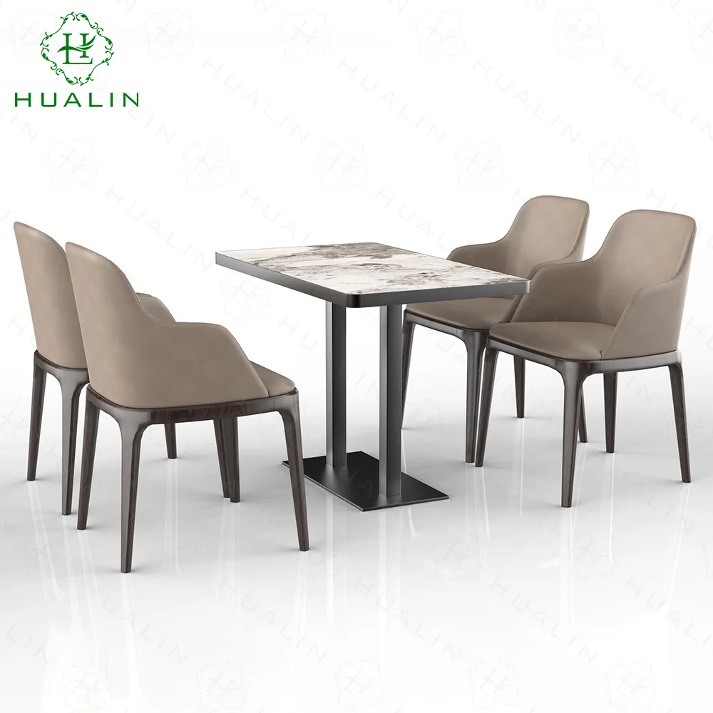 Catering grade anti-scalding and high temperature resistant thickened rock slab table natural luxury stone countertop light luxu