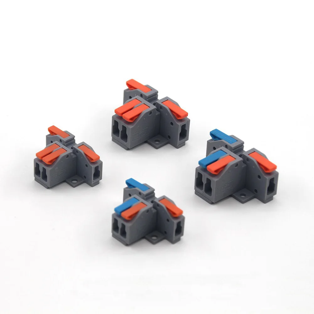 Wire Connectors T Type Quick Electrical Cable Connectors Push-in Terminals Blocks Docking Butt Plug Household Electrician Tools