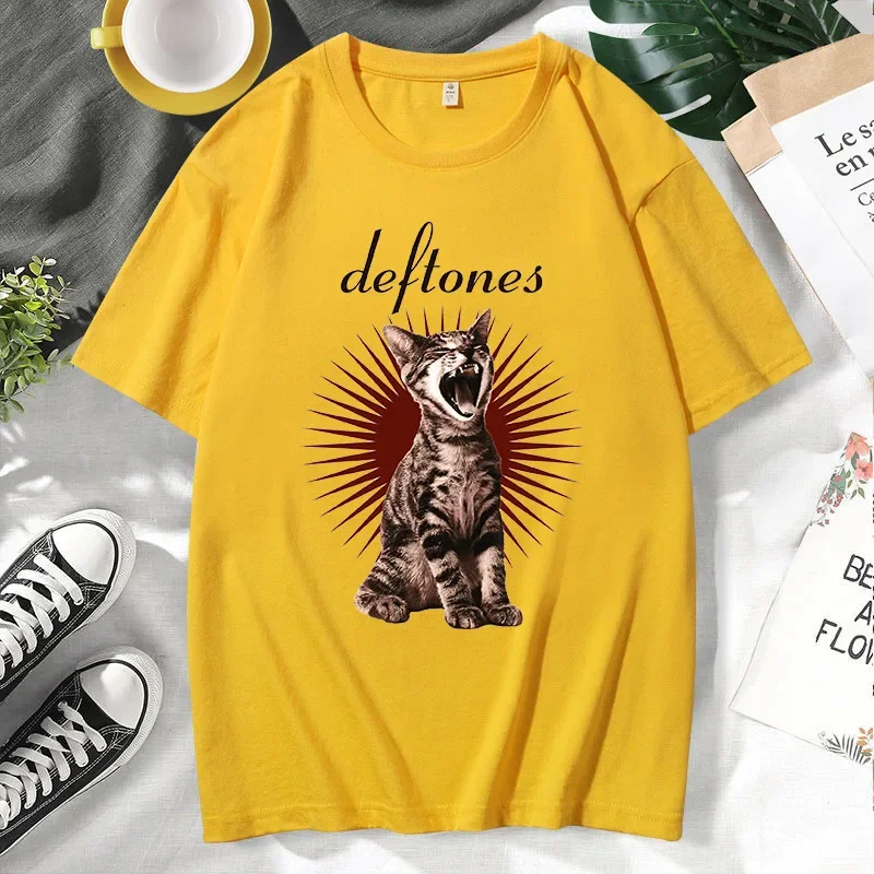 Men Deftones Merch Chino Moreno Diamond Print Women T-shirt Casual Basics O-collar Black Short Sleeve