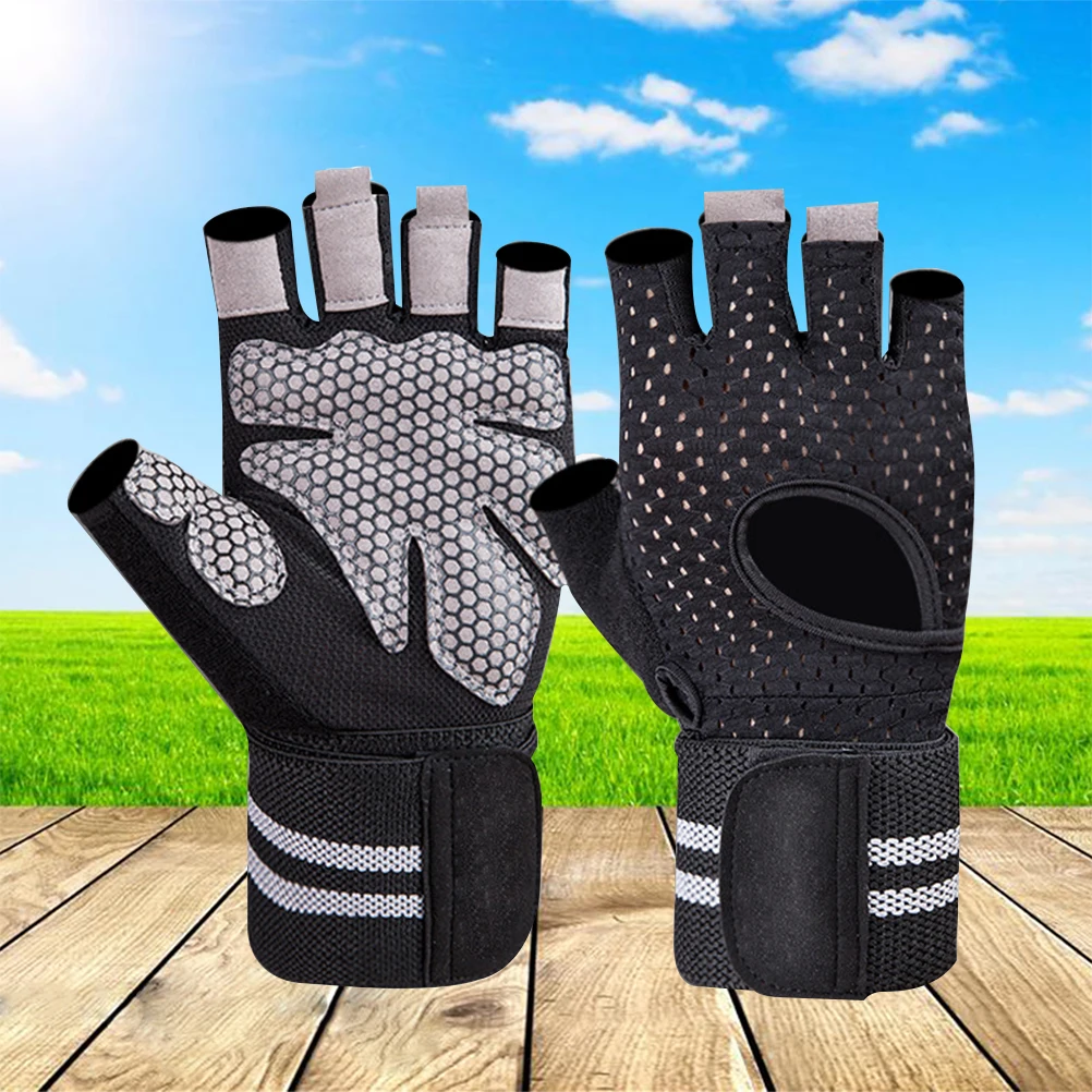 

Fitness Glove Wrist Guards Gym Lifting Gloves Sports for Weightlifting Men Exercise