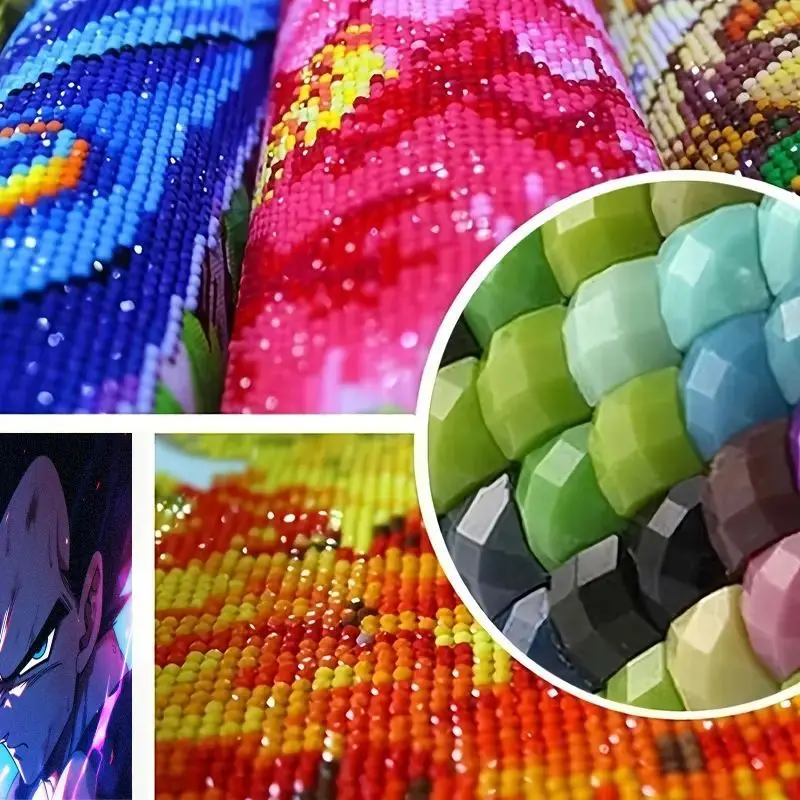1PC 40x50CM Vegeta Super Saiyan Dragon Ball Z 5D Diamond Painting Kit, Full Drill Anime Manga Character Diamond Art DIY Craft