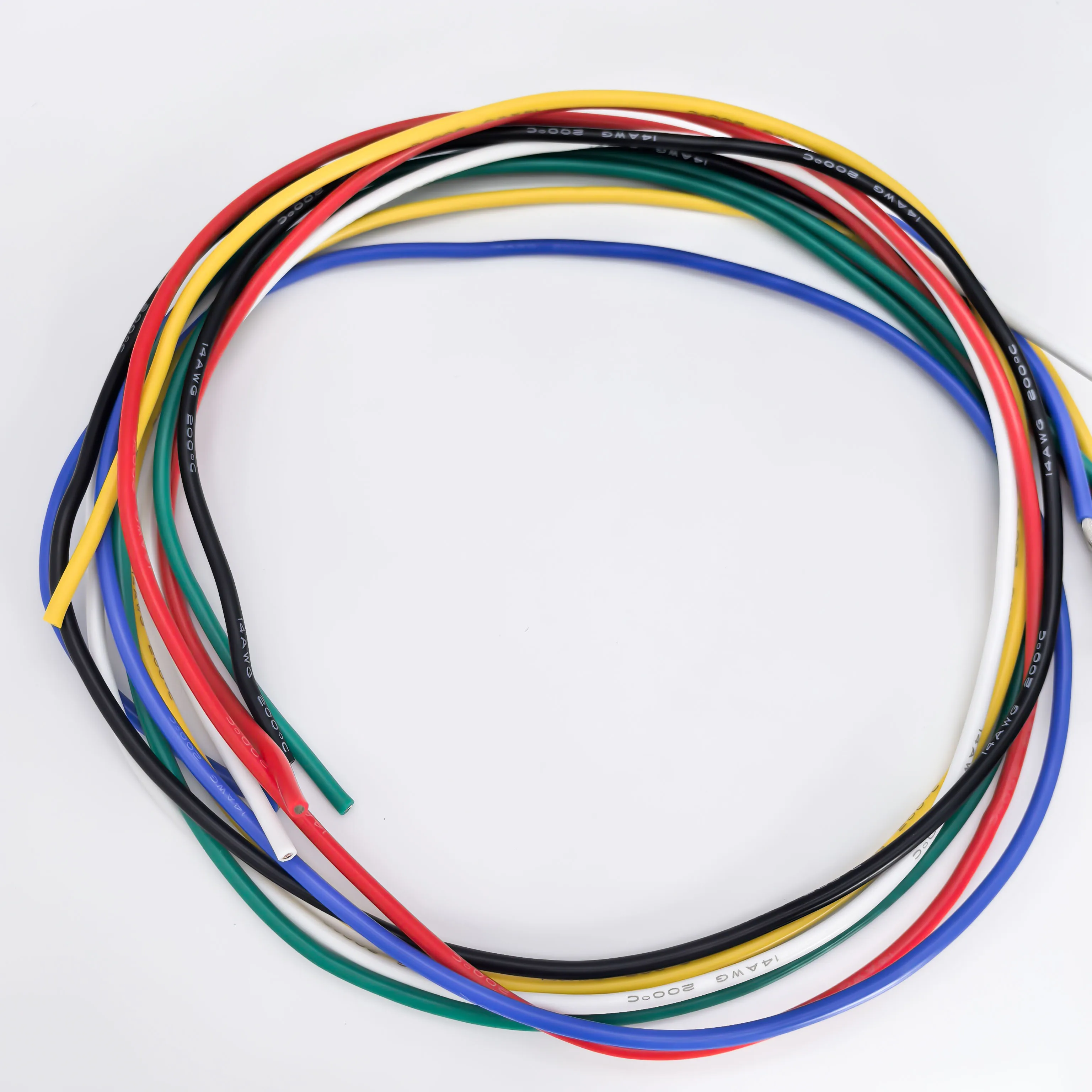 Kit de cables de conexión de cobre estañado trenzado, 6 colores, calibre 16-18-20-22-24-26-28-30, rojo, negro, amarillo, azul, verde y blanco