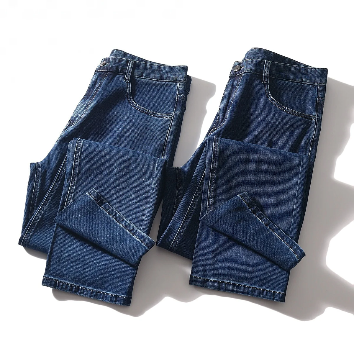 

Faionable Men's Straight Leg Jeans Comfortable Stretchable Autumn New Sle Versatile Waed out Slim Fit Modern Sle