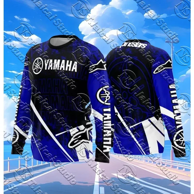 

2025 Men's And Women's Motorcycle Riding Short Sleeved Summer Hot Selling Breathable Quick Drying Yamh Printed Short Sleeved