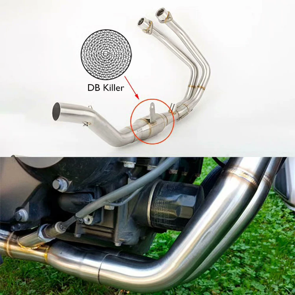 

CBR500R Motorcycle Exhaust for HONDA CB500X CB500F CBR500 Motorbike Escape Front Middle Mid Link Pipe 2013 - 2019