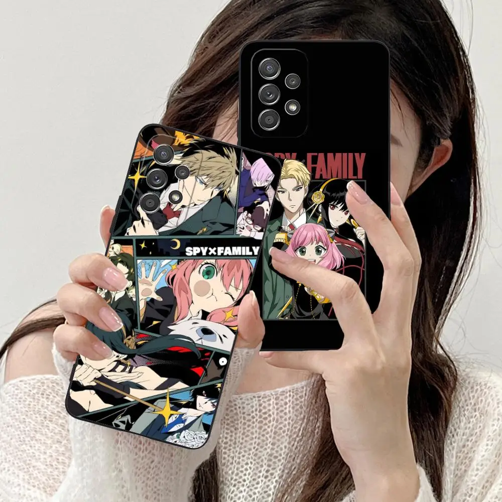 Anime Spy Family Phone Case for Samsung Galaxy M55 54 42 35 34 33 32 23 22 15 14 13 12 F55 5G Soft TPU Shockproof Cover