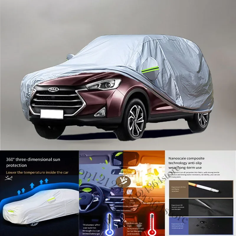 

For JAC Refine s7 fit Outdoor Protection Full Car Covers Snow Cover Sunshade Waterproof Dustproof Exterior Car cover