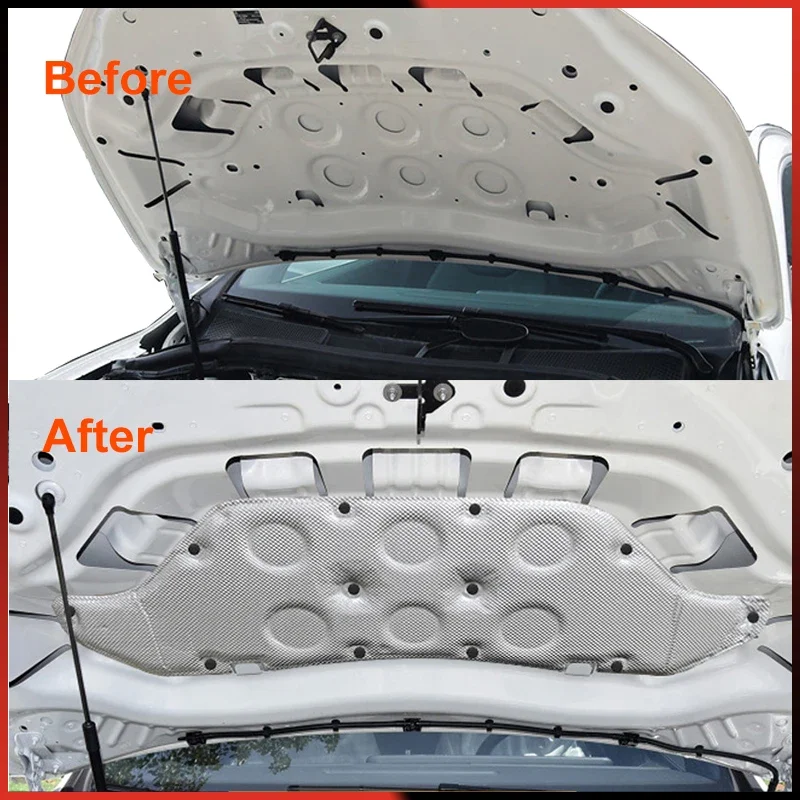 2020-2022 Sound Heat Insulation Cotton Pad for Mercedes Benz GLA X157 2020 2021 2022 Accessories Soundproof Mat Cover
