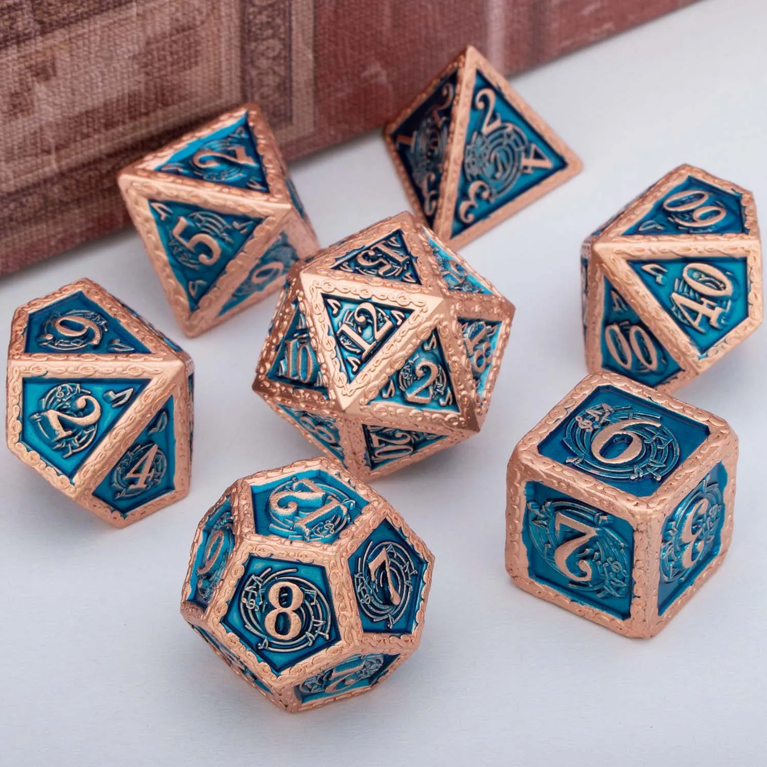 DND Metal Dice Set Music D&D Dice Dungeon and Dragon Role Playing Games Polyhedral Dice RPG D and D Dice D20 D12 D10 D8 D6 D4