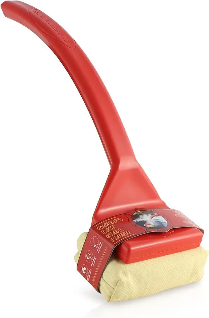 

Grill Rescue BBQ Replaceable Scraper Cleaning Head, Bristle-Free Brush for Cast Iron or Stainless-Steel Grates