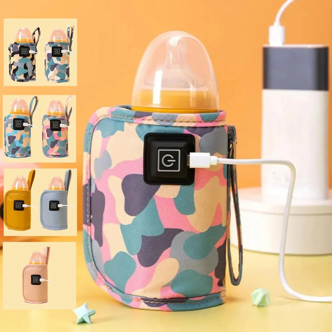 USB Portable Milk Warmer Travel Stroller Insulated Bag Bottle Heater For Baby Newborn Infant Feeding Home Use 3 Modes