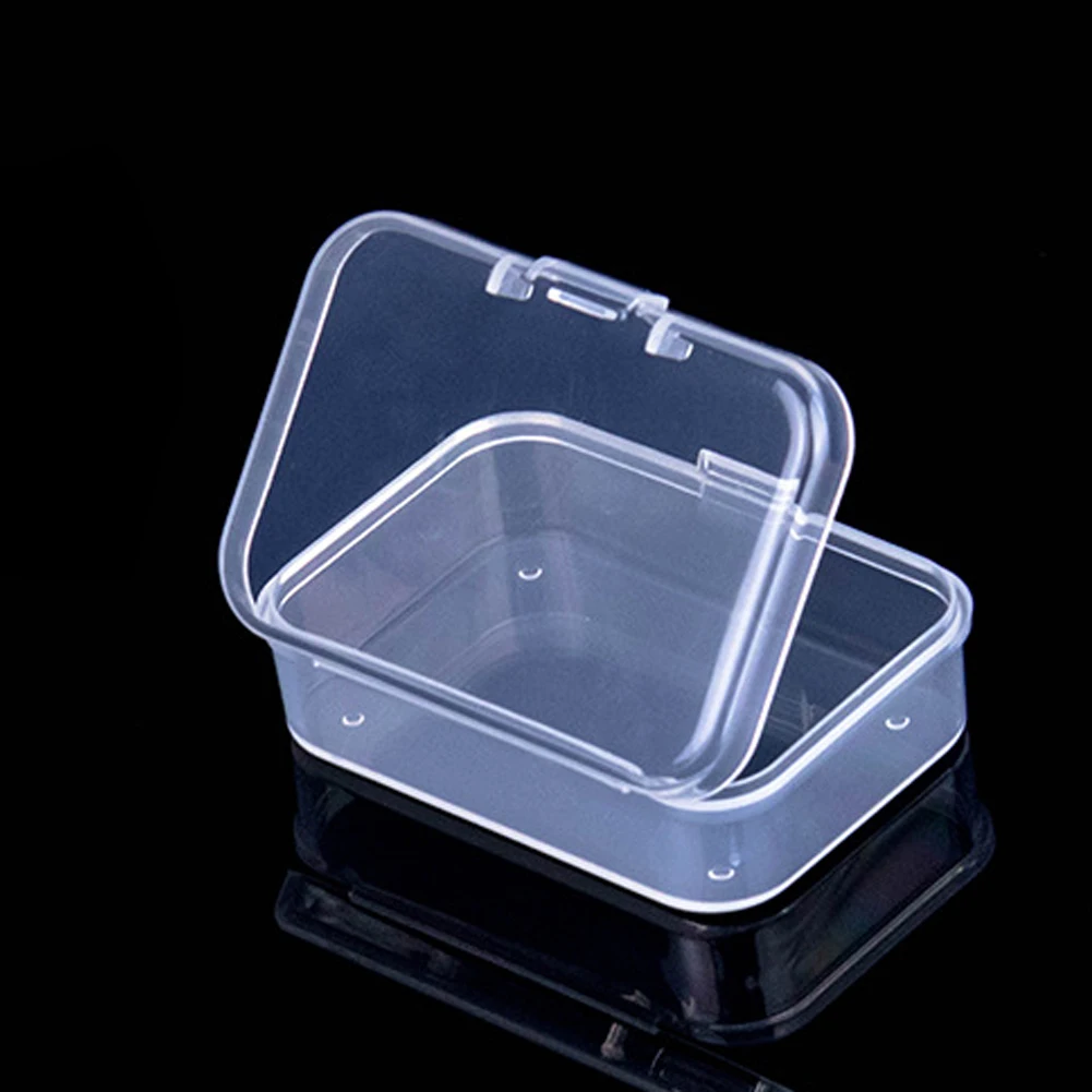 Square Boxes Mini Clear Plastic Jewelry Storage Case Container Packaging Box for Earrings Rings Beads Collecting Small Items