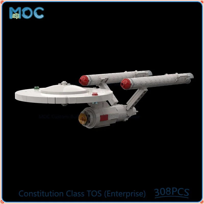 

1:1500 весы класса Конституции TOS Enterprise Модель MOC Строительные блоки DIY Сборка кирпичей Космическая коллекция игрушек Подарки 308 шт.