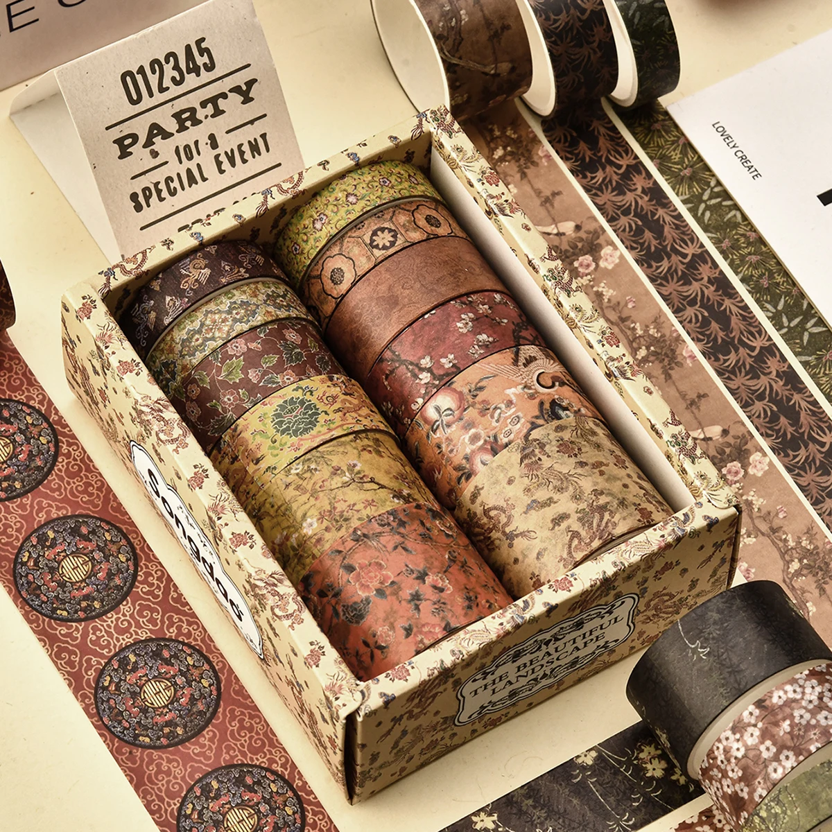 Набор из 12 рулонов винтажной – обзор и цена Washi Tape Set