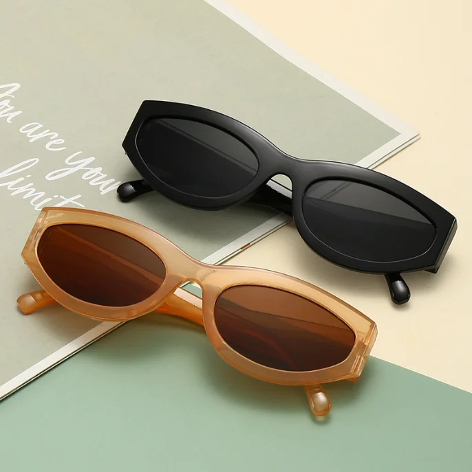Mode Sonnenbrillen Frau Vintage Cat Eye Luxus Design Sonnenbrille Marke Shades Weibliche Nette Candy Farbe Brillen – Detail 1
