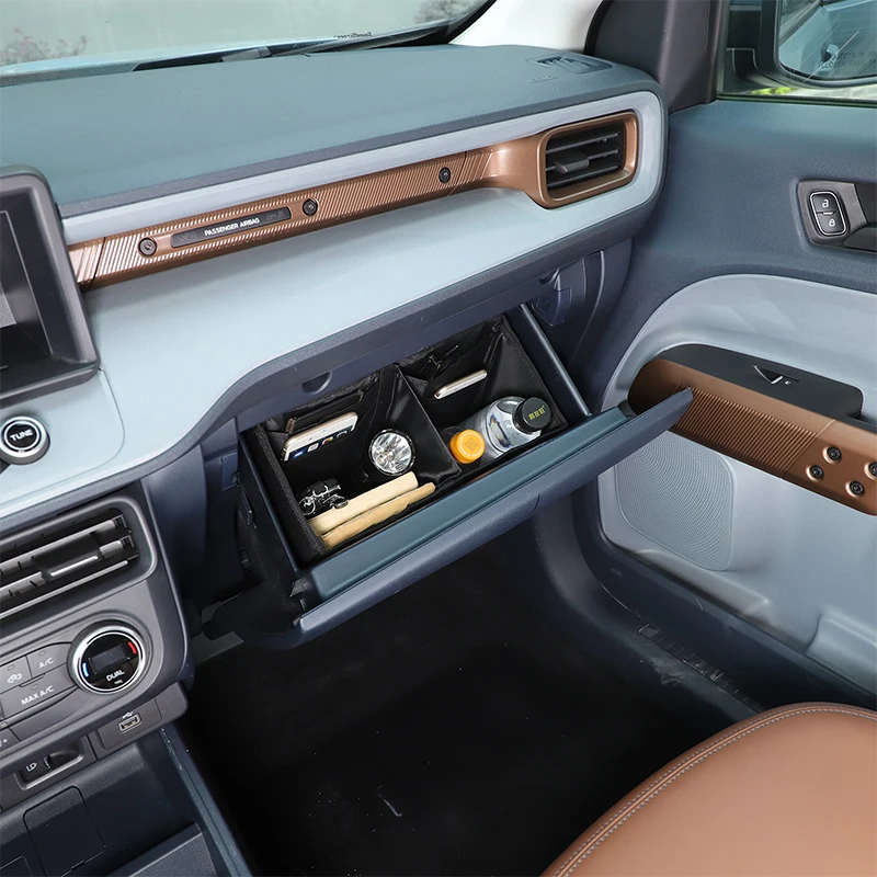 

Для Ford Maverick 2022 + автомобильный перчаточный ящик, разделительная сумка, набор из 2 предметов, автомобильный подлокотник, сумка для хранения, аксессуары
