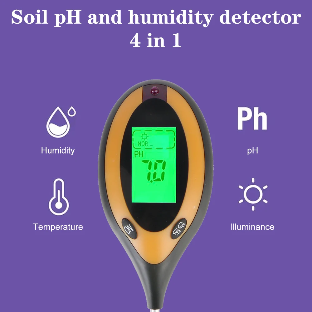 Soil Tool PH and Humidity Tester High Precision Grass Fertility Meter Household Gardening Flower 1PC Nutrient Water Tester