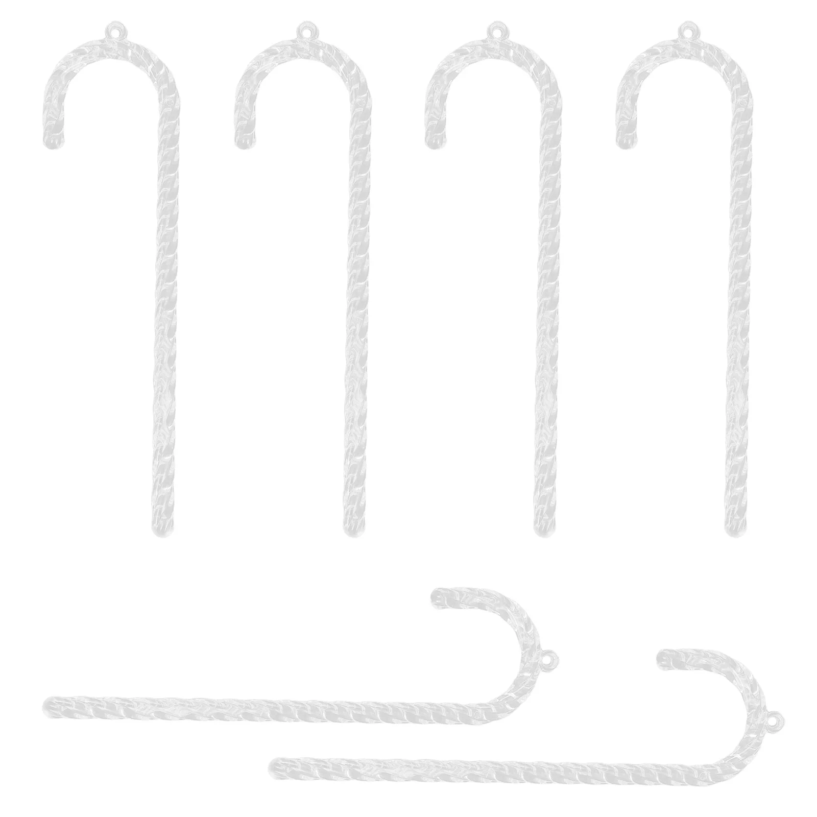 

36Pcs Crystal Clear Acrylic Candy Cane Christmas Tree Hanging Ornaments Transparent Xmas Decorations Holiday Party Decor Window