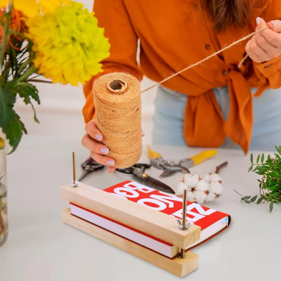 ماكينة تجليد الكتب الخشبية 9.8x1.5ih أداة تجليد الكتب الكبيرة Ih ماكينة ضغط الورق المسطحة ماكينة الحشو للمنزل والمكتب والمدرسة DIY #6