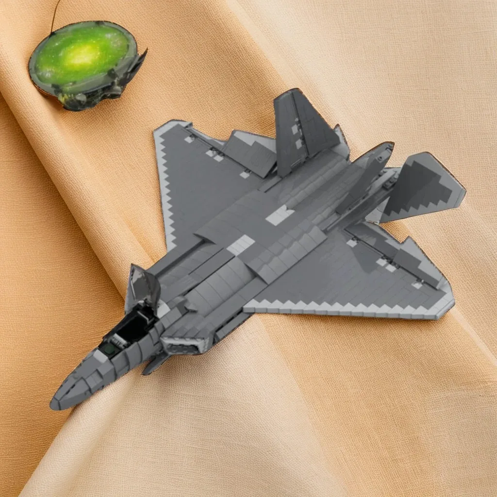

1292pcs MOC F-22 Raptor Stealth Fighter DIY Model Building Blocks Birthday Toys Gift for Military Fans