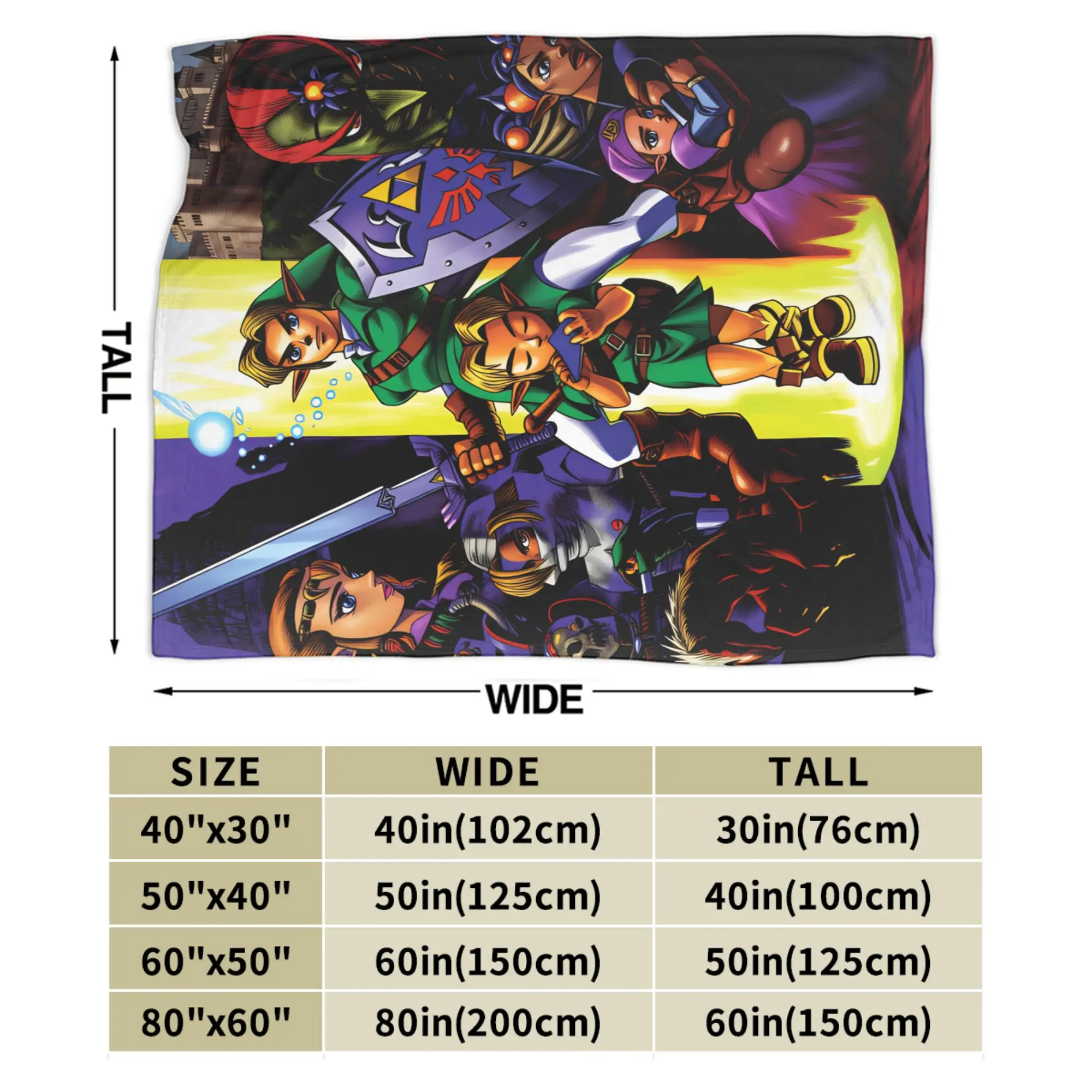Link Cartoon Z-Zeldas Soft Warm Blanket  Decorative Plush Throw Blanket Aesthetic Couch Chair Flannel Bedspread Sofa Bed Cover view 6