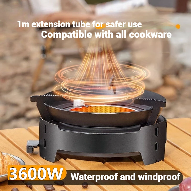

Camping Gas Stove Split Type 3600 W High-Power Outdoor Stove Camping Cookware Cooking Essential For Boiling Water