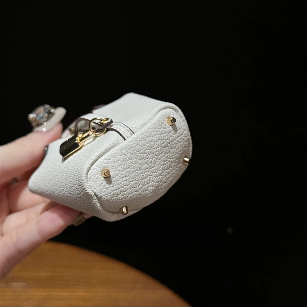 New Mini House Small Bag Handheld Portable Hand Rope Bluetooth Earphone Bag Zero Wallet Multi functional Small Bag