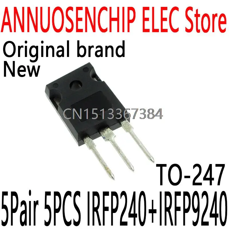 5Pair New and Original IRFP240N IRFP240 IRFP9240N IRFP9240 200V 12A TO-247 ( 5PCS IRFP240 + 5PCS IRFP9240 )