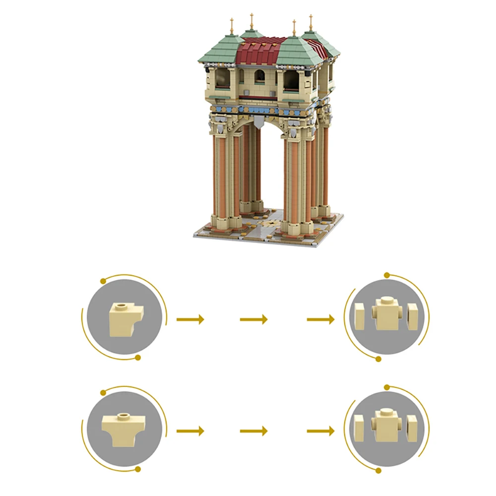 Setbricks-大人と子供のための古典的な塔のビルディングブロック、通りの景色のレンガ、組み立てられた、diy、誕生日、クリスマスギフト、建築、モック