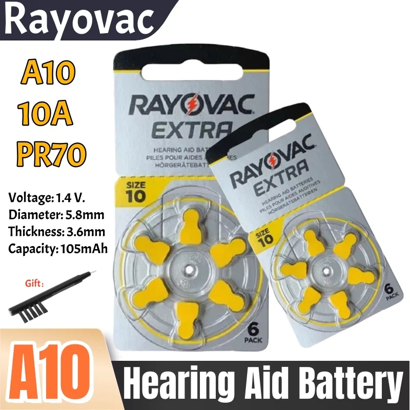 

RAYOVAC EXTRA A10 10A 10 PR70 Цинковая воздушная батарея для слухового аппарата 6-60 шт. Батареи для слухового аппарата для слухового аппарата A10
