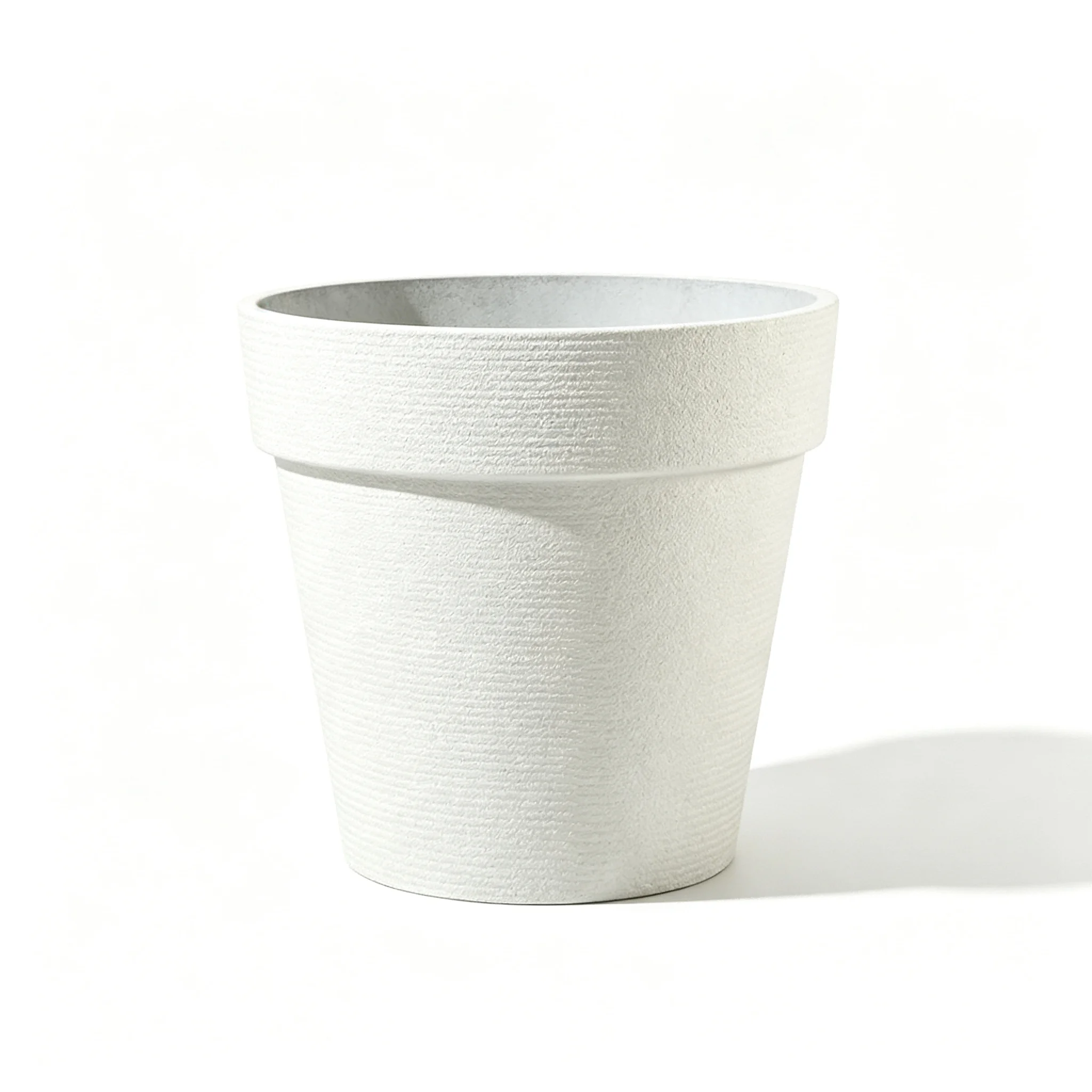 Resin Flower Pot for Outdoor Use Featuring Breathable Construction and Deep Structure for Monstera and Large Tropical Plants