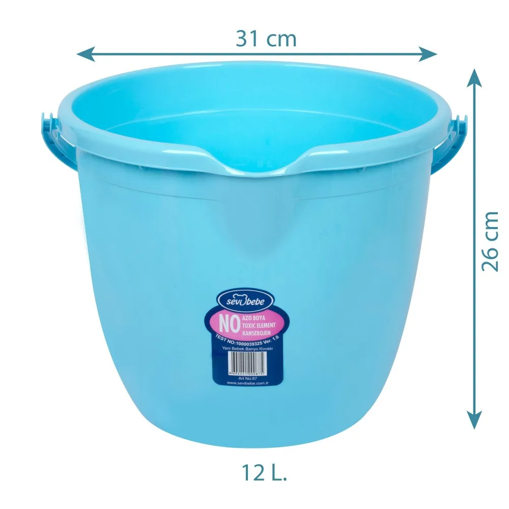 Blau Farbe Baby Bad Eimer