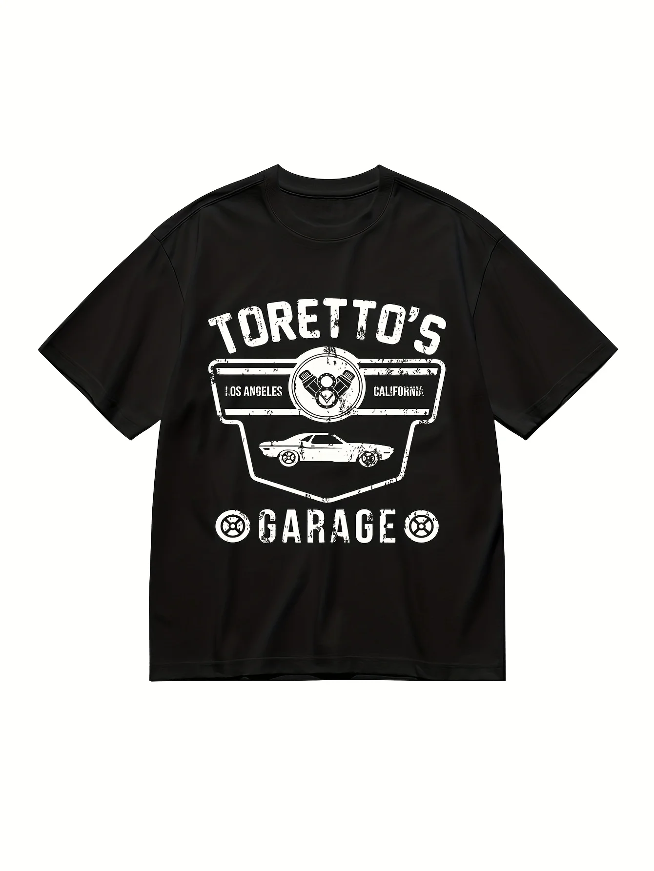 

Toretto's Garage T-shirt: Fast and Furious Muscle Car Top for Dominic Toretto Fans