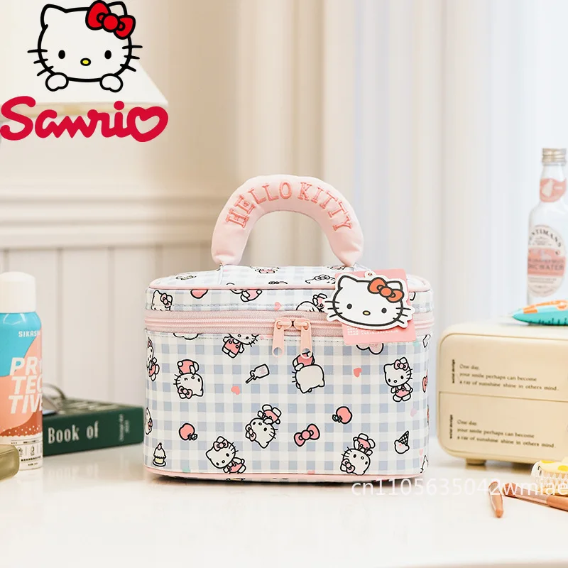 Hellokitty New Women's Cosmetic Bag Fashionable High Quality Cosmetic Storage Bag Cartoon Multifunctional Portable Storage Bag