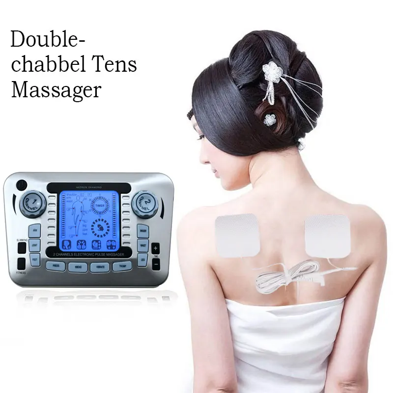 12 Modes Electronic Pulse Tens Ems Trainer Body Massager Muscle Stimulator Back Body Neck Massage Dual Channel Therapy Machine