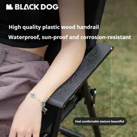 Naturehike Blackdog Bearing 120kg Seat Outdoor Fishing Camping Folding Chair 600D Thick Wood Armchair Double-Layer Oxford Cloth