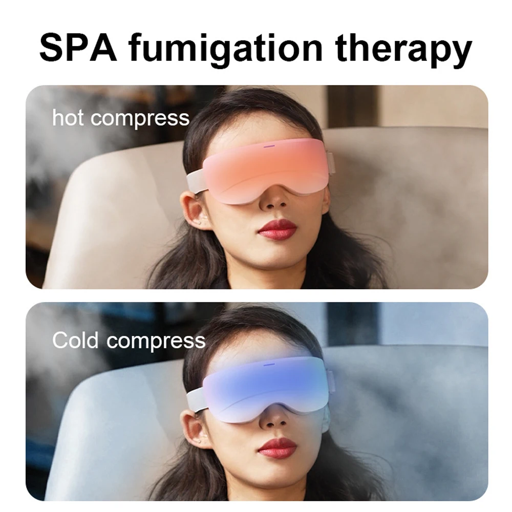 Electric Eye Massage Instrument Home Intelligent Aparato De Masaje Ocular Hot Compress Vibration Mask Beauty Health Masaj Device