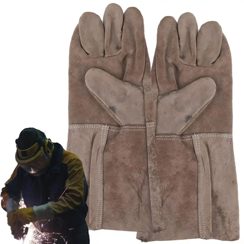 

Heat Resistant Gloves Forge Fireplace Welding Gloves Waterproof Leather Forge Welder Gloves For Welding Cutting Gardening