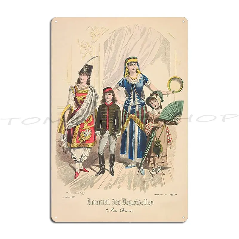 Pancarte en métal vintage Reine de Joie Victor Joze Queen Of Joy 1892, pour la décoration de cuisine, thème fête vintage, affiche en étain