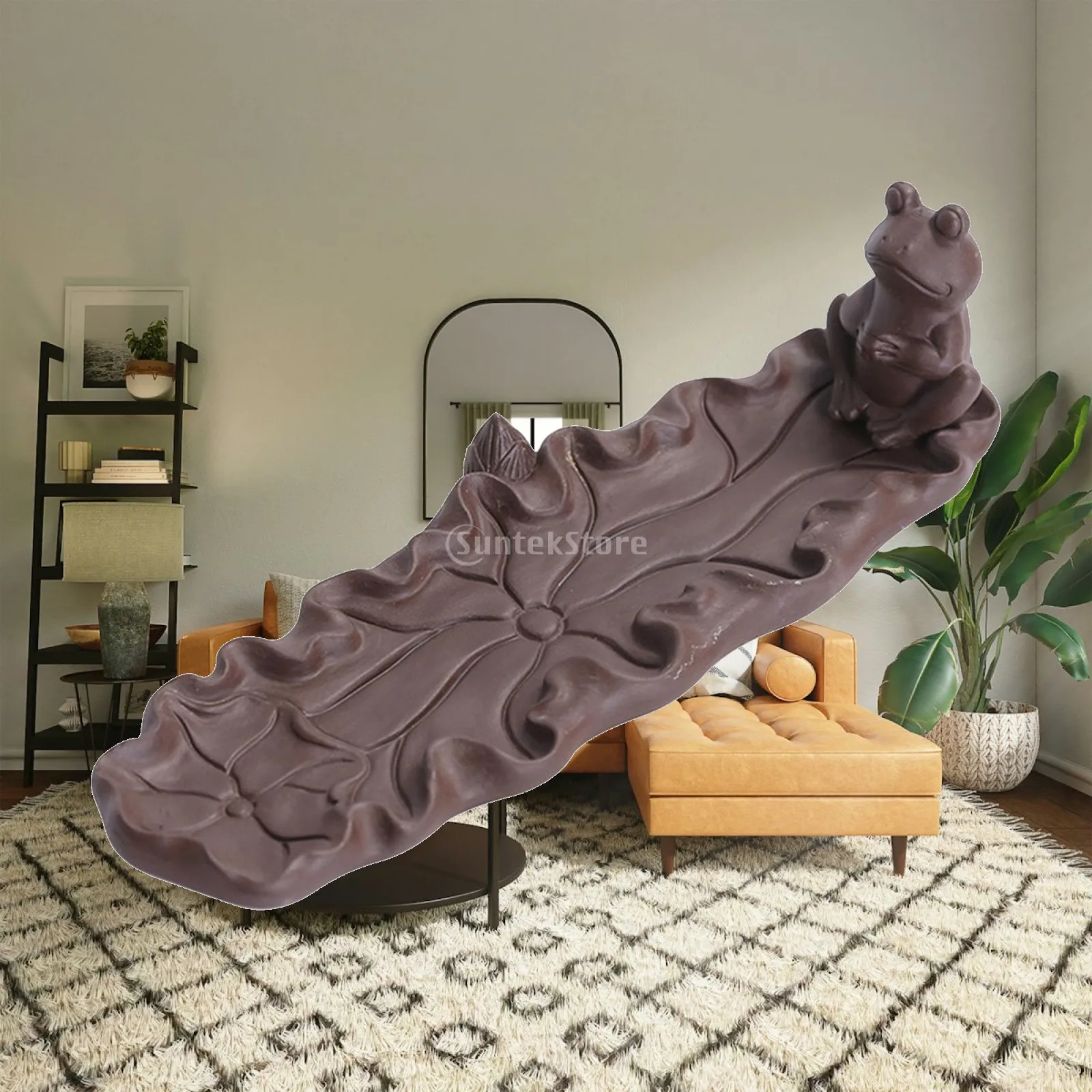 Frog Shaped Incense Cone Burner Censer Incense Insert Bowl for Office Bedroom Tea House Decoration Housewarming Gift