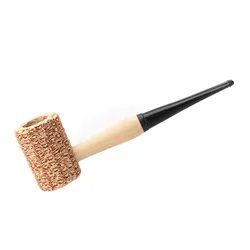 JIBILL corncob pipe corn pipe tobacco pipe length 155mm bowl diameter 18mm disposable pipe straight handle smoking pipe