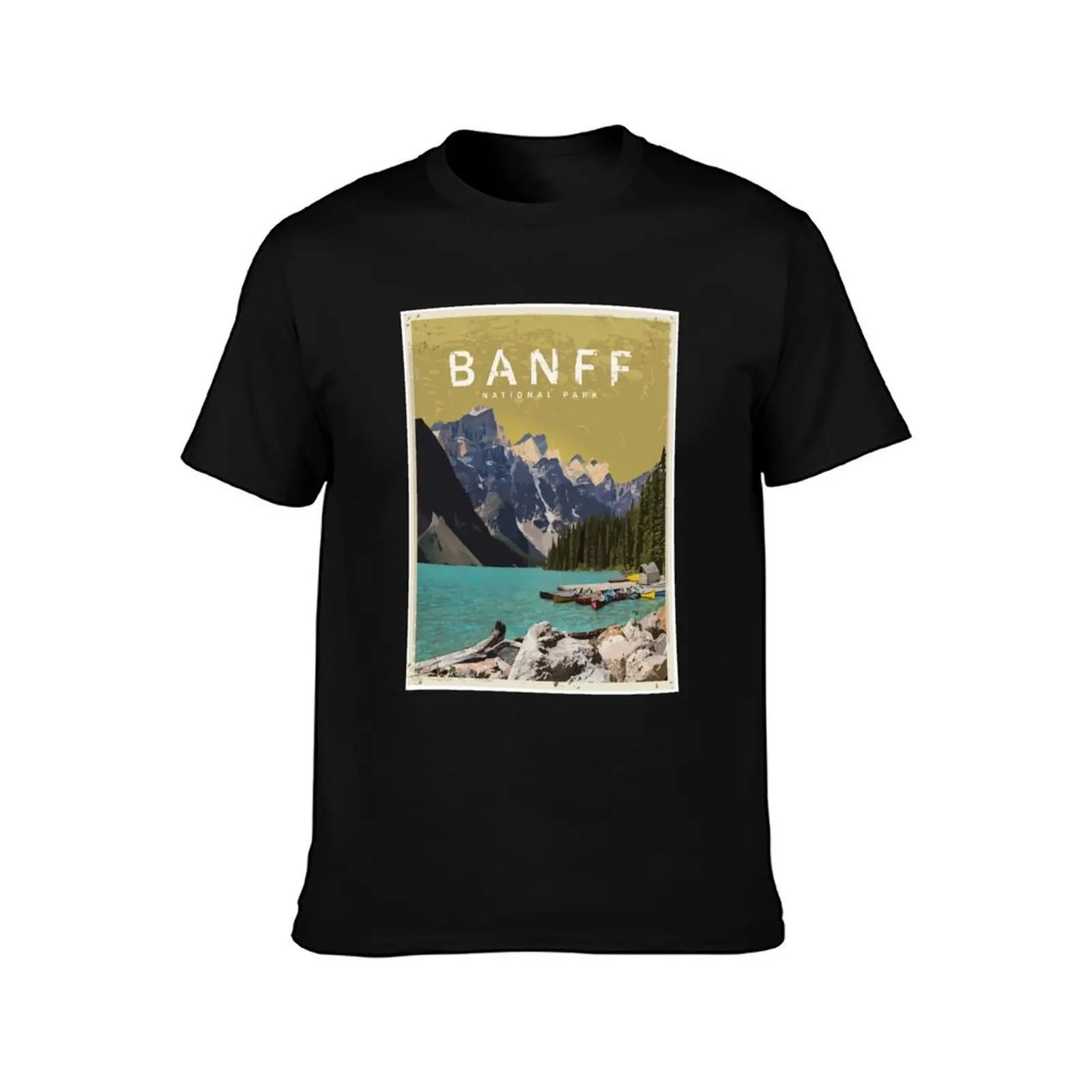 Vintage Banff National Park T-Shirt Large Size Breathable Tee