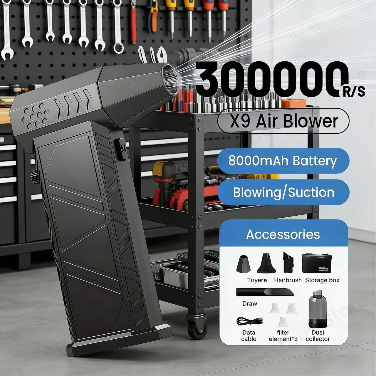 

Фен X9 Turbofan Jet, 300000 об/мин, бесщеточный двигатель, удаление пыли с несколькими сценариями для компьютеров, клавиатур, дома и автомобиля