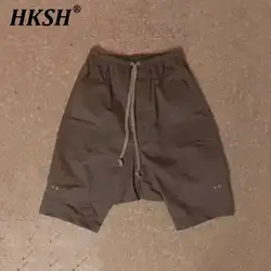 HKSH RO Style Workwear Shorts Hanging Crotch Knee Length Pants Three-dimensional Pockets Trendy Summer New Beach Capris HK1430