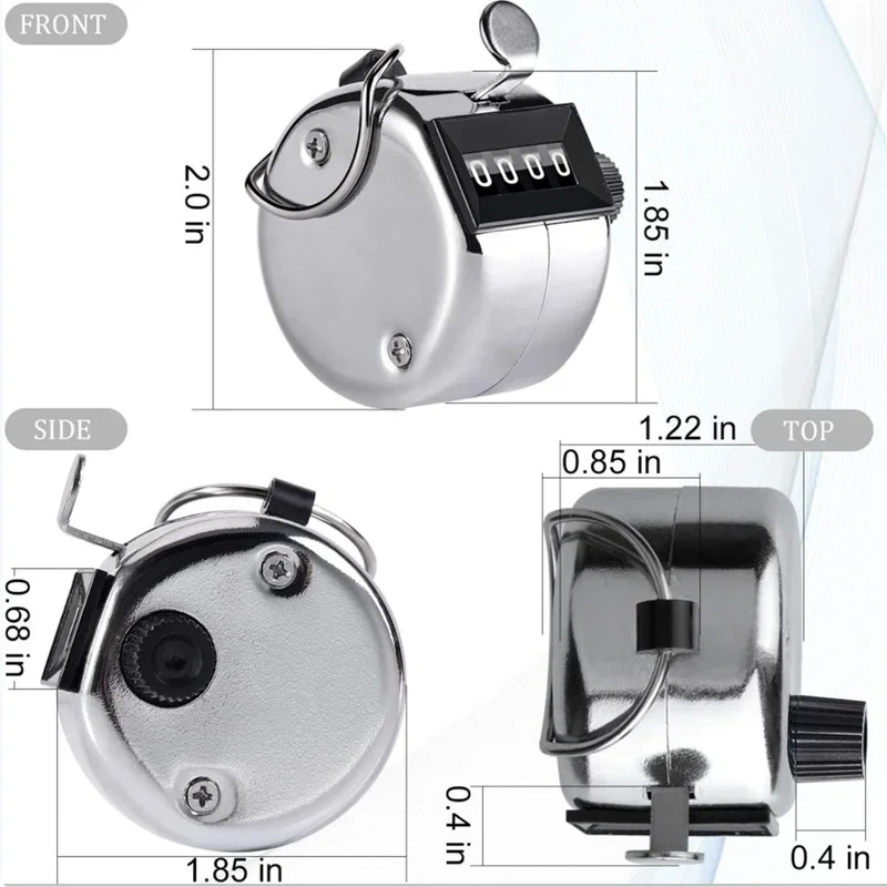 4 Digit Number Hand Held Tally Counter Mini Mechanical Digital Manual Counting Golf Clicker Training Counter /WS