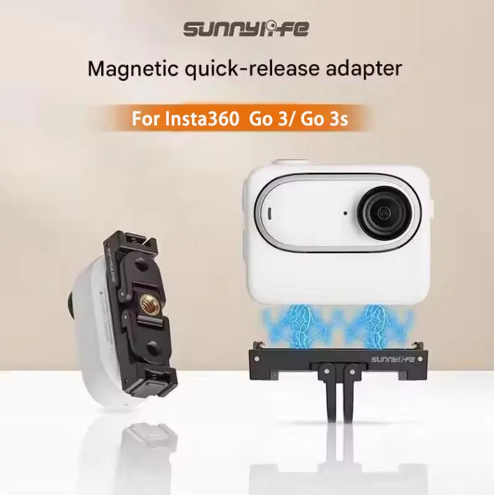 

Sunnylife For Insta360 Go 3/Go 3s ABS Thumb Camera Durable Construction Magnetic Adapter Mount Brackets Camera Accessory