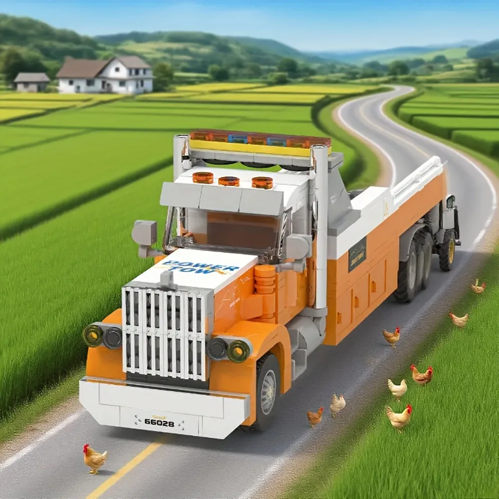 

Heavy Duty Tow Truck 449pcs Building Block Suit Model Creative Building Block Suit Is ABS Plastic, Perfect for Home Decor