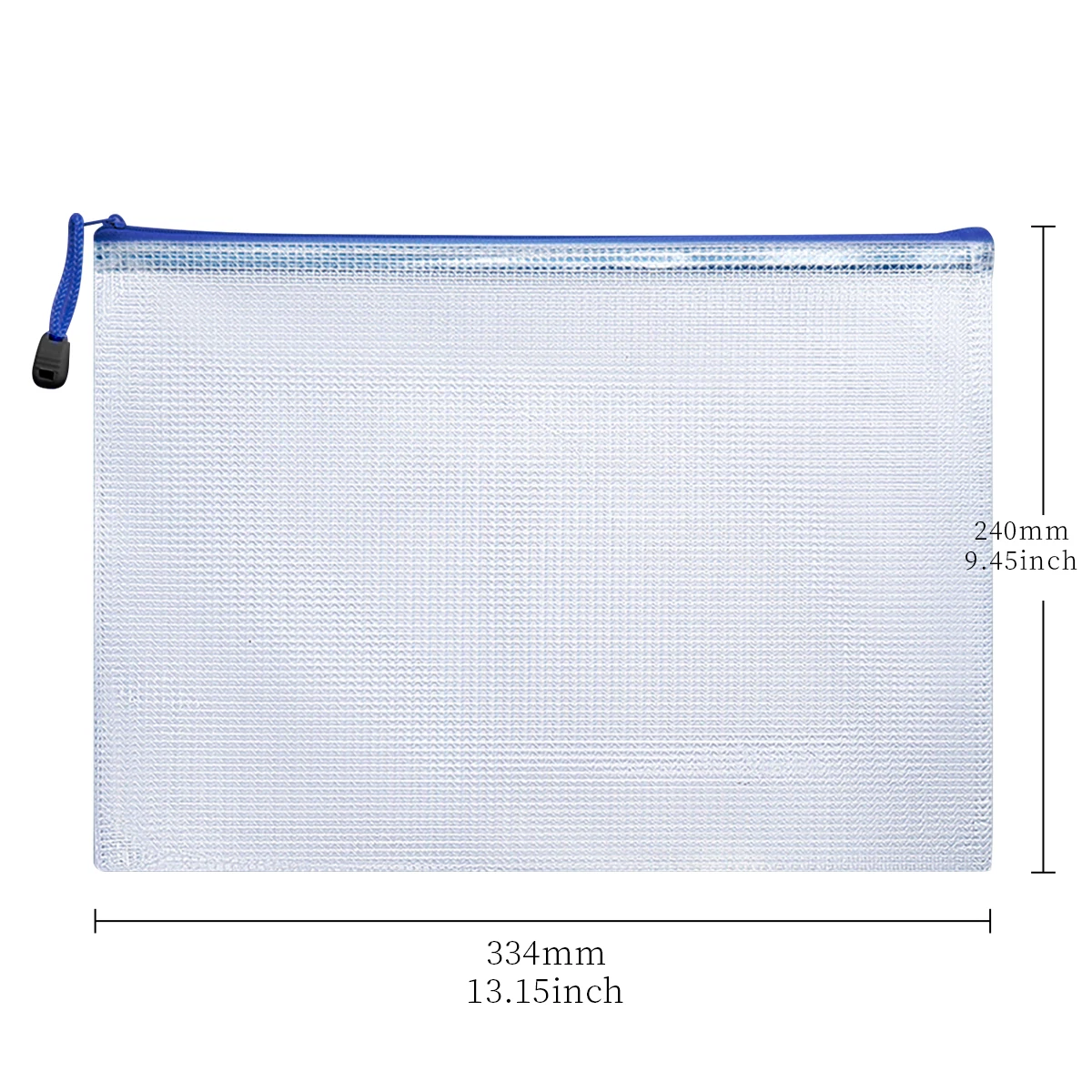 Dark blue mesh bag with transparent design, stationery, file storage, large capacity, can be taken into the exam room 5/10pcs