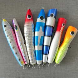 Wood Trolling Lure 65g90g120g140g Big Game Topwater Surface Popper Pencil Stick Lure Saltwater Boat Fishing Bait Casting Leurre